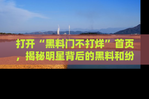打开“黑料门不打烊”首页，揭秘明星背后的黑料和纷争真相！