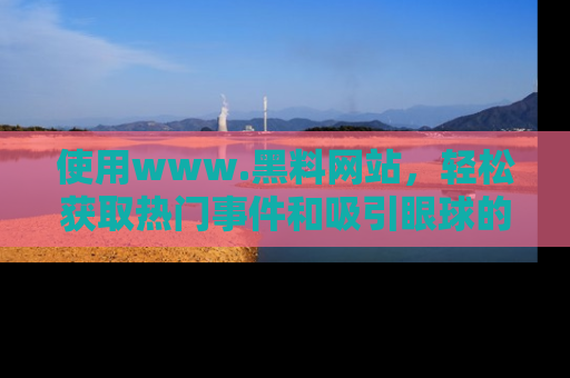 使用www.黑料网站，轻松获取热门事件和吸引眼球的黑料